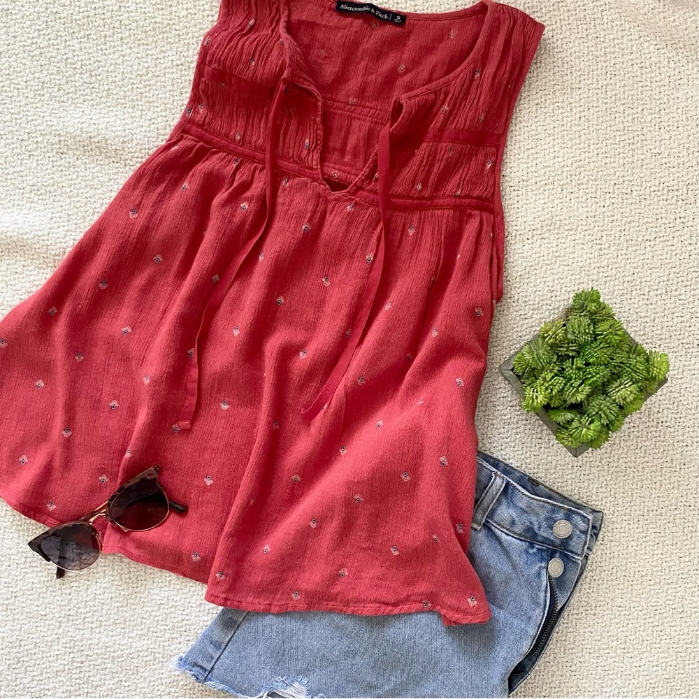 Vintage Abercrombie and Fitch Sleeveless Womens Coquette Top